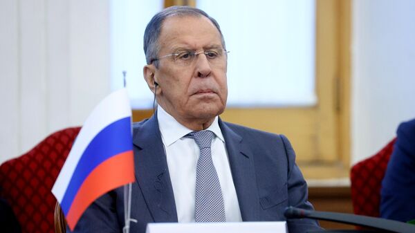 Министр иностранных дел Российской Федерации Сергей Лавров на министерской встрече Консультативной региональной платформы 3+3 для Южного Кавказа в Тегеране - Sputnik Грузия