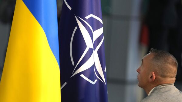 Флаги Украины и НАТО  - Sputnik Грузия